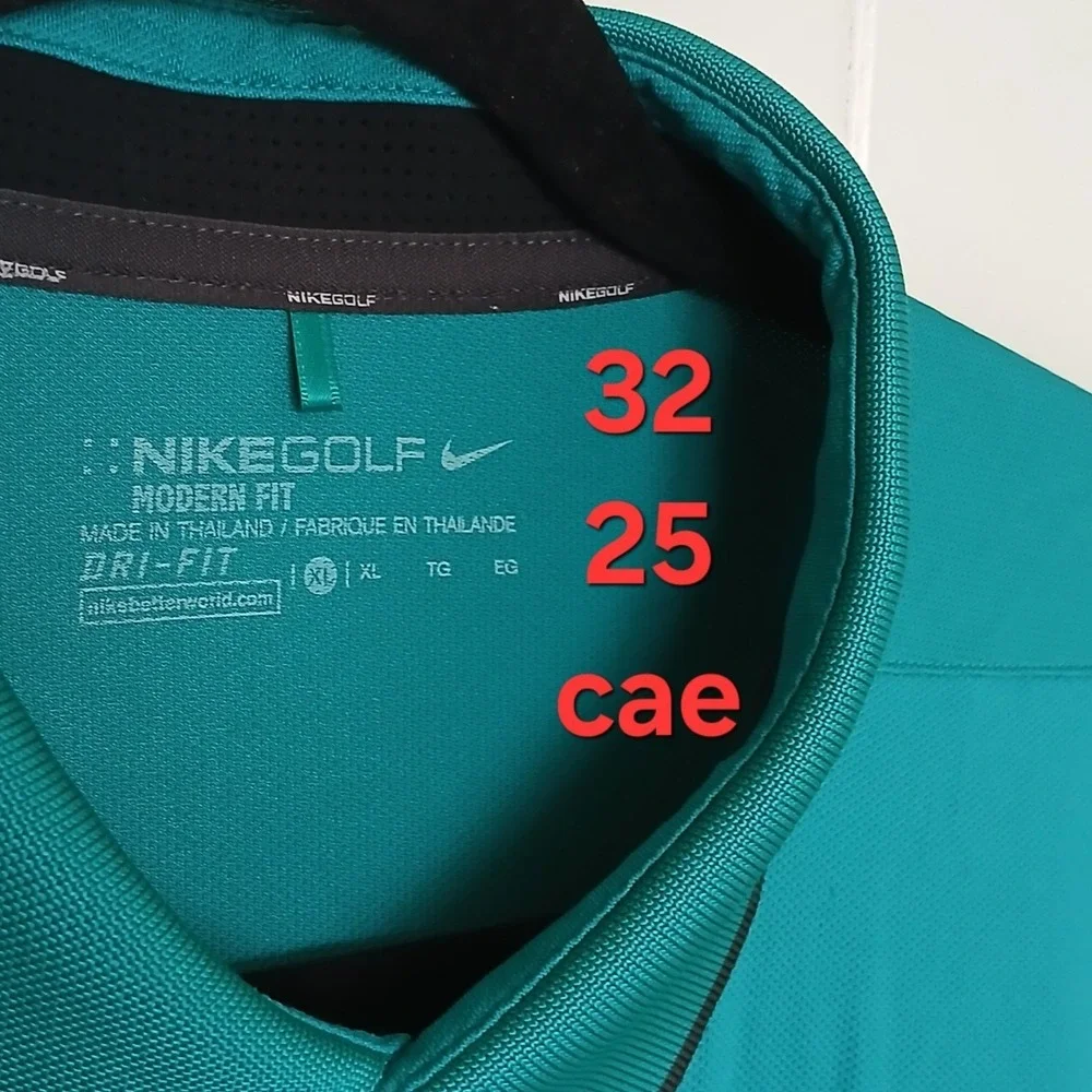 Nike Shirt MM Fly‎ Framing Commander Golf Polo Men's XL Aqua Short Sleeve 746074